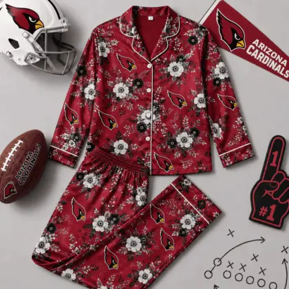 Arizona Cardinals | Premium NFL Floral Team Pride Pajamas Set NY