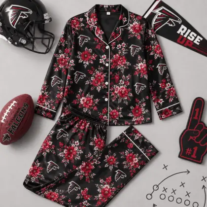 Atlanta Falcons | Premium NFL Floral Team Pride Pajamas Set NY