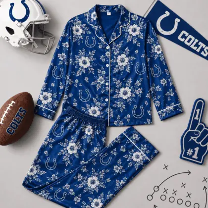 Indianapolis Colts | Premium NFL Floral Team Pride Pajamas Set NY
