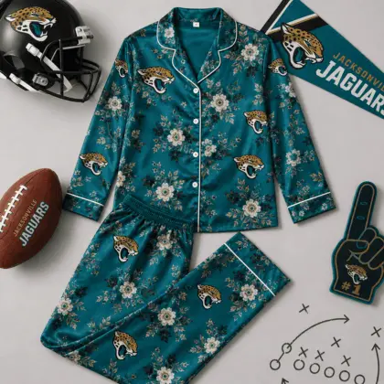 Jacksonville Jaguars | Premium NFL Floral Team Pride Pajamas Set NY