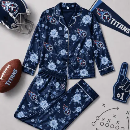 Tennessee Titans | Premium NFL Floral Team Pride Pajamas Set NY