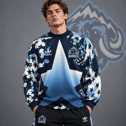 Utah Mammoth | Premium NHL Retro Starburst All Over Print Crewneck Sweatshirt NDN