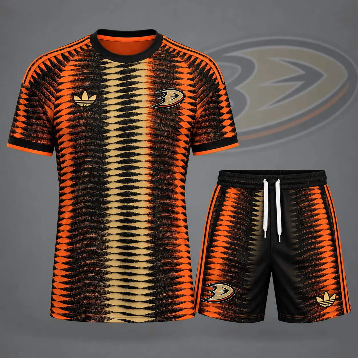 Anaheim Ducks | Premium NHL Dynamic Ripple Performance T-Shirt & Shorts Set NDN
