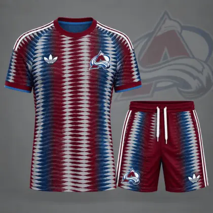 Colorado Avalanche | Premium NHL Dynamic Ripple Performance T-Shirt &amp; Shorts Set NDN