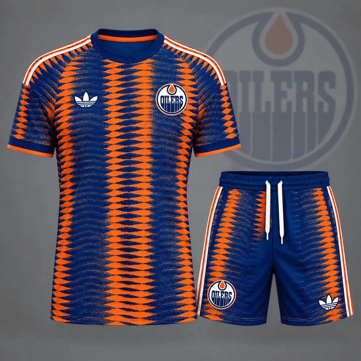 Edmonton Oilers | Premium NHL Dynamic Ripple Performance T-Shirt & Shorts Set NDN