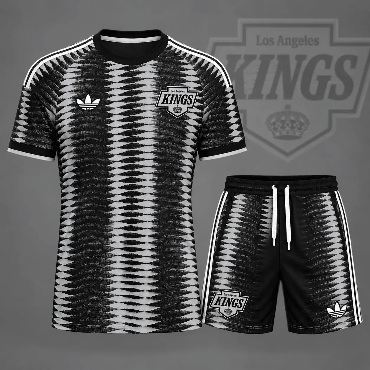 Los Angeles Kings | Premium NHL Dynamic Ripple Performance T-Shirt & Shorts Set NDN
