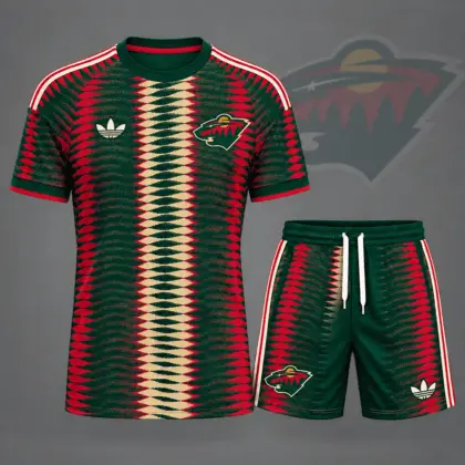 Minnesota Wild | Premium NHL Dynamic Ripple Performance T-Shirt & Shorts Set NDN