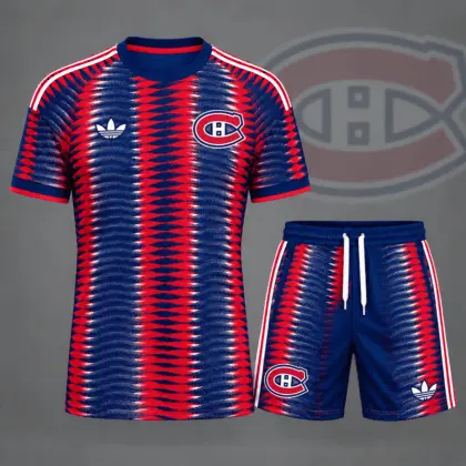 Montreal Canadiens | Premium NHL Dynamic Ripple Performance T-Shirt & Shorts Set NDN