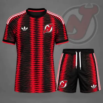 New Jersey Devils | Premium NHL Dynamic Ripple Performance T-Shirt & Shorts Set NDN