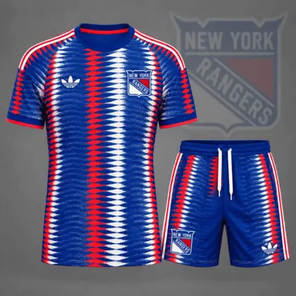 New York Rangers | Premium NHL Dynamic Ripple Performance T-Shirt & Shorts Set NDN