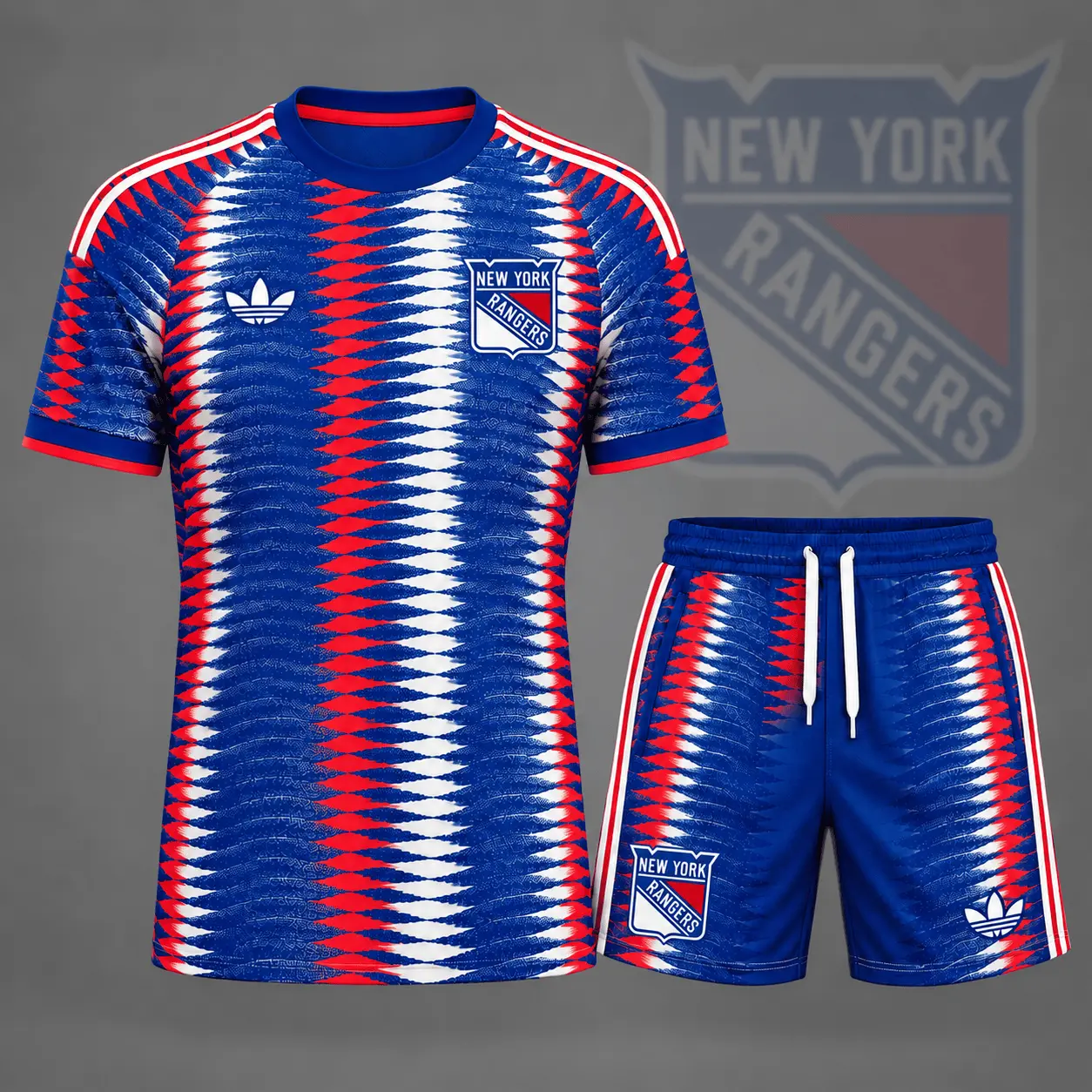 New York Rangers | Premium NHL Dynamic Ripple Performance T-Shirt & Shorts Set NDN
