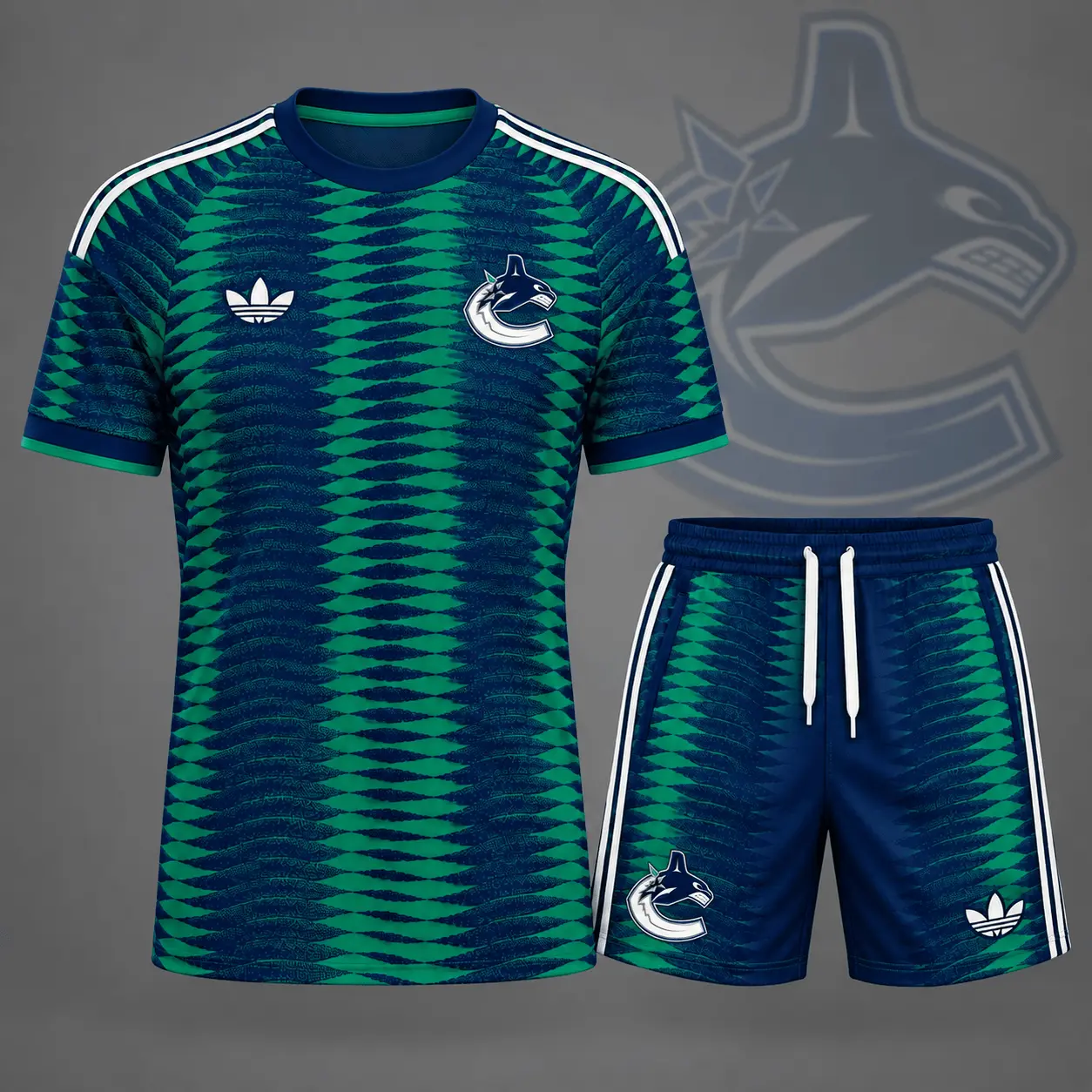 Vancouver Canucks | Premium NHL Dynamic Ripple Performance T-Shirt & Shorts Set NDN