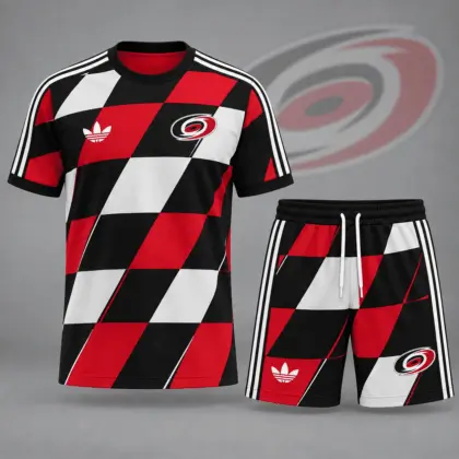 Carolina Hurricanes | Premium NHL Geometric Colorblock T-Shirt & Shorts Set NDN