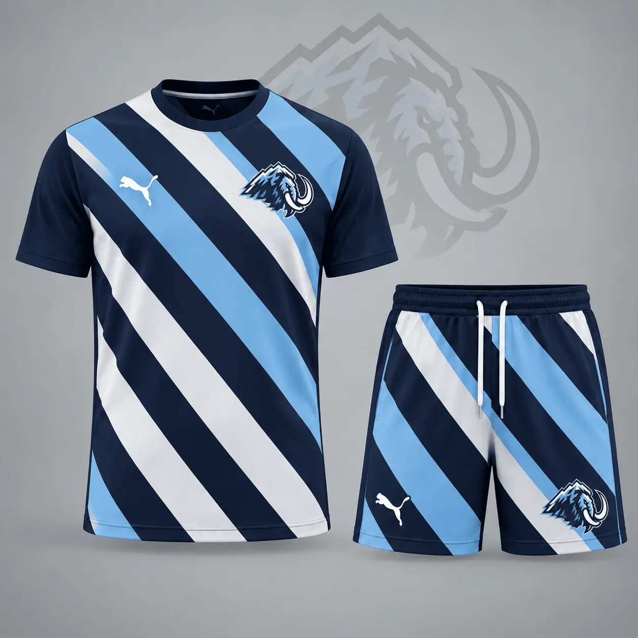 Utah Mammoth | Premium NHL Diagonal Velocity Stripe T-Shirt & Shorts Set NDN