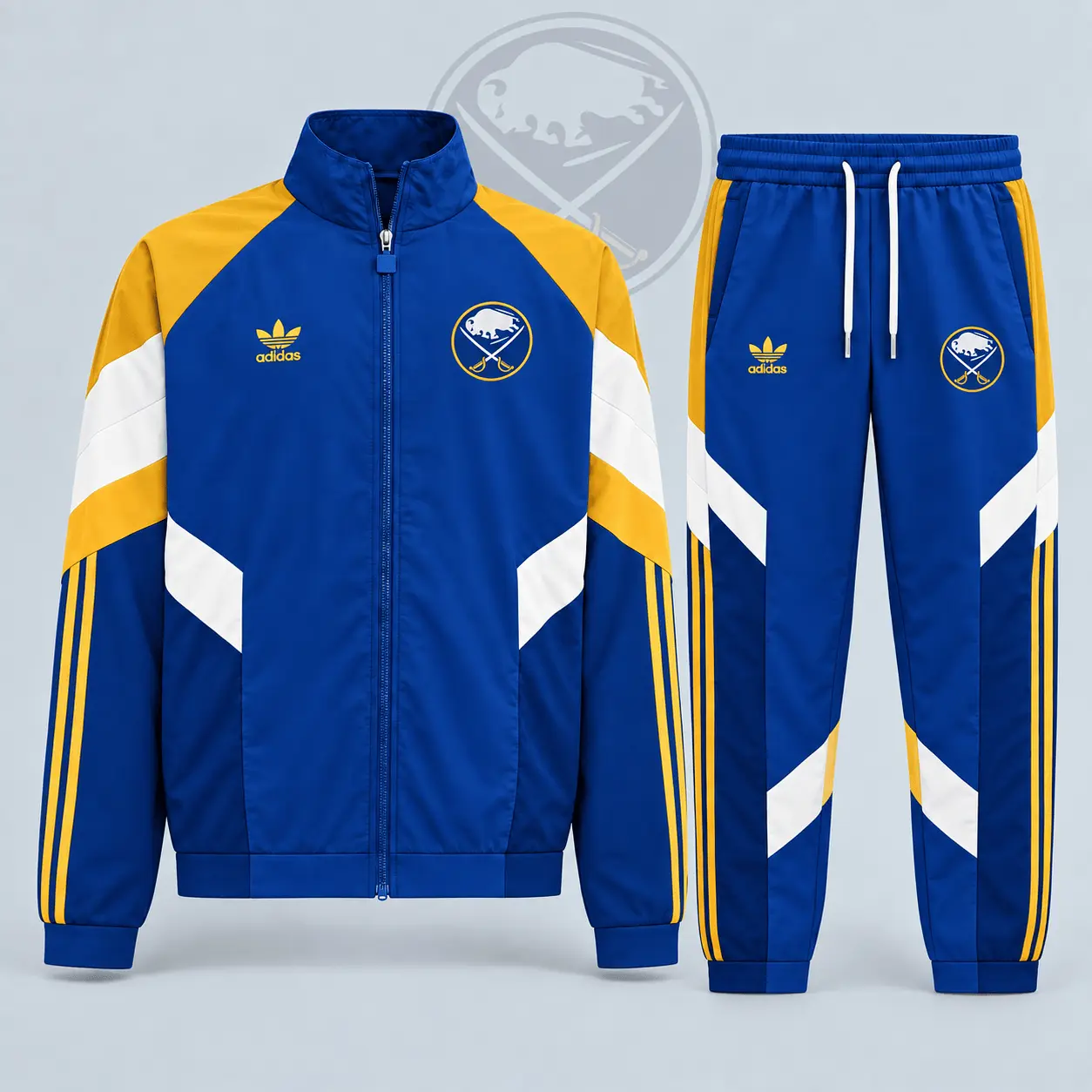 Buffalo Sabres | Premium NHL Retro Panel Stripe Track Jacket & Jogger Set NDN