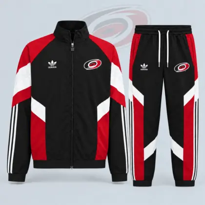 Carolina Hurricanes | Premium NHL Retro Panel Stripe Track Jacket & Jogger Set NDN