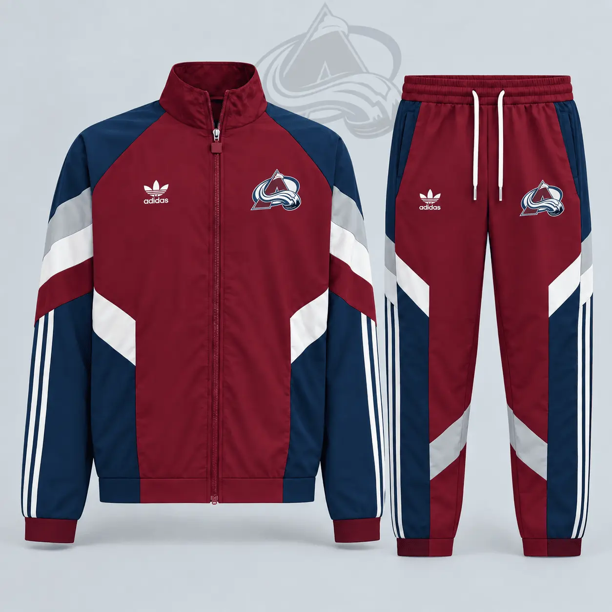 Colorado Avalanche | Premium NHL Retro Panel Stripe Track Jacket & Jogger Set NDN
