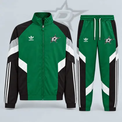 Dallas Stars | Premium NHL Retro Panel Stripe Track Jacket & Jogger Set NDN