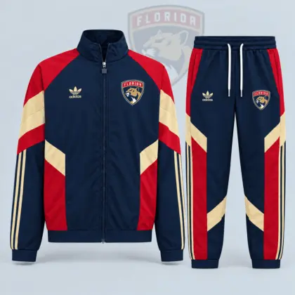 Florida Panthers | Premium NHL Retro Panel Stripe Track Jacket & Jogger Set NDN