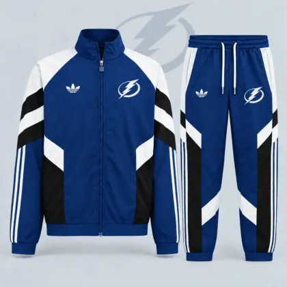 Tampa Bay Lightning | Premium NHL Retro Panel Stripe Track Jacket & Jogger Set NDN