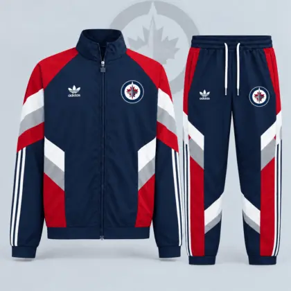 Winnipeg Jets | Premium NHL Retro Panel Stripe Track Jacket & Jogger Set NDN