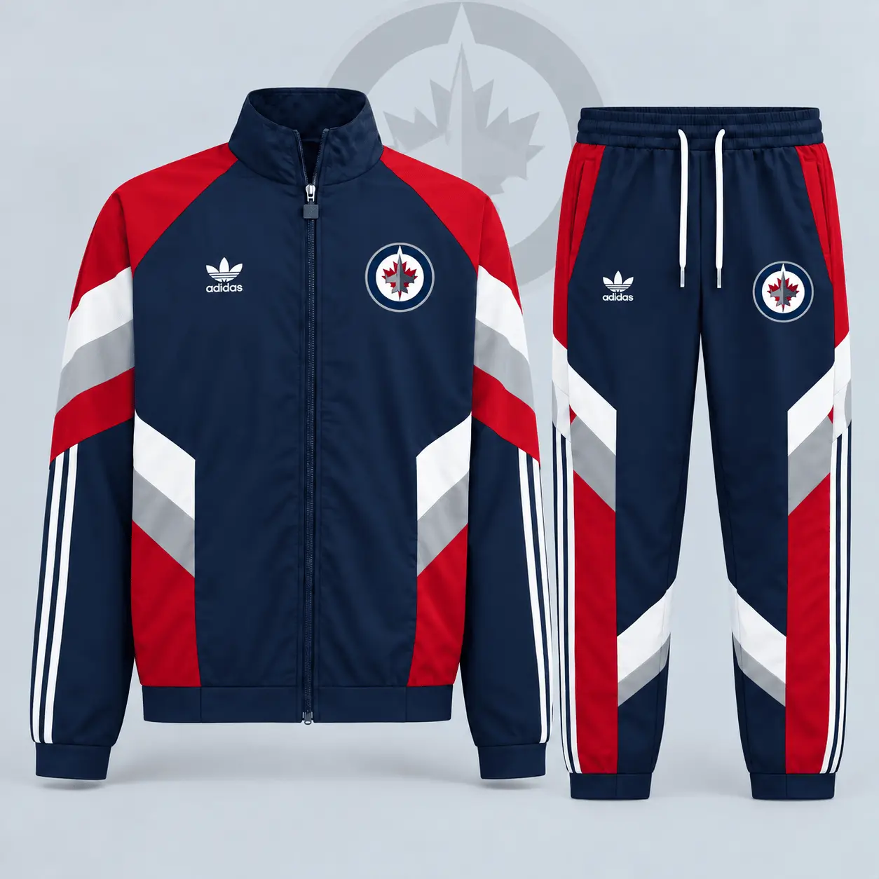 Winnipeg Jets | Premium NHL Retro Panel Stripe Track Jacket & Jogger Set NDN