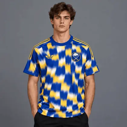 Buffalo Sabres | Premium NHL Blurred Checkered Streetwear T-Shirt NDN
