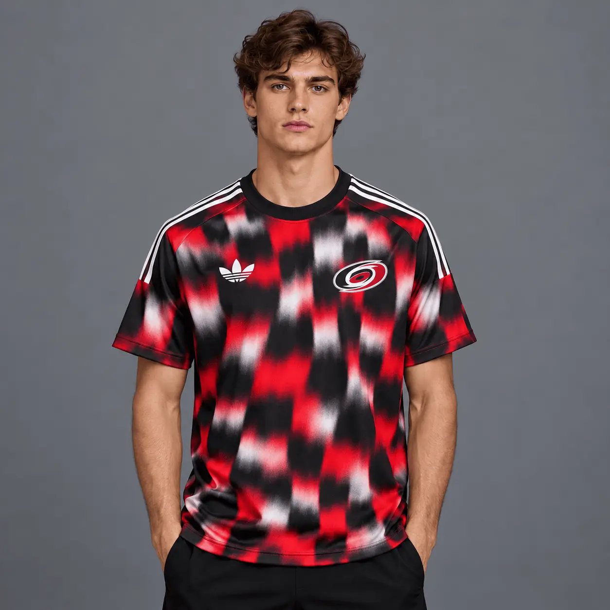 Carolina Hurricanes | Premium NHL Blurred Checkered Streetwear T-Shirt NDN