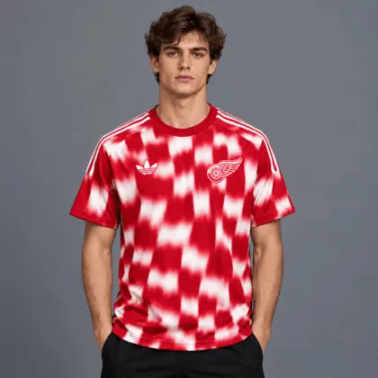 Detroit Red Wings | Premium NHL Blurred Checkered Streetwear T-Shirt NDN