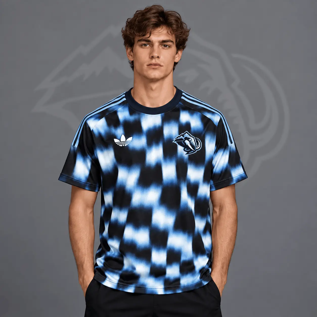 Utah Mammoth | Premium NHL Blurred Checkered Streetwear T-Shirt NDN