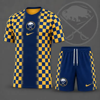 Buffalo Sabres | Premium NHL Checkerboard Fusion T-Shirt & Shorts Set NDN