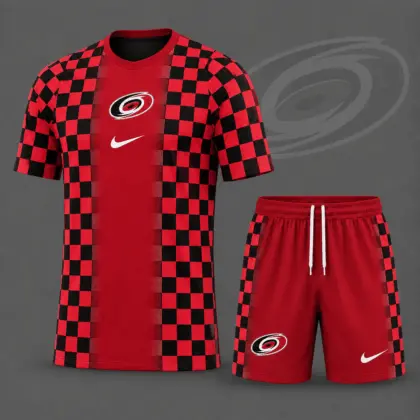 Carolina Hurricanes | Premium NHL Checkerboard Fusion T-Shirt & Shorts Set NDN