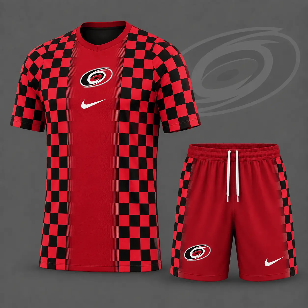 Carolina Hurricanes | Premium NHL Checkerboard Fusion T-Shirt & Shorts Set NDN