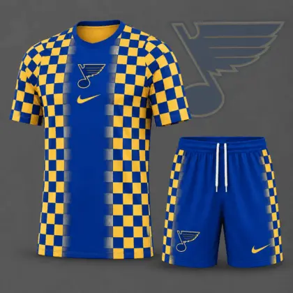 St. Louis Blues | Premium NHL Checkerboard Fusion T-Shirt & Shorts Set NDN