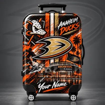 Anaheim Ducks | Premium NHL Personalized Arena Pride Luggage Cover NDN