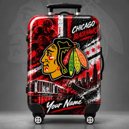 Chicago Blackhawks | Premium NHL Personalized Arena Pride Luggage Cover NDN