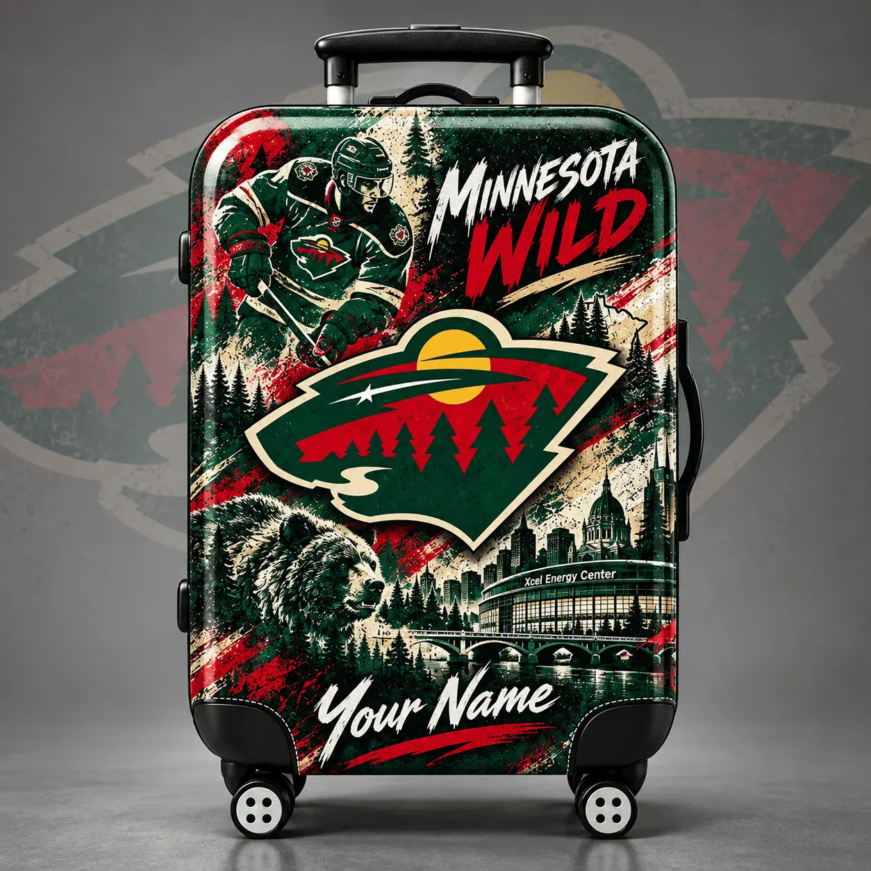 Minnesota Wild | Premium NHL Personalized Arena Pride Luggage Cover NDN
