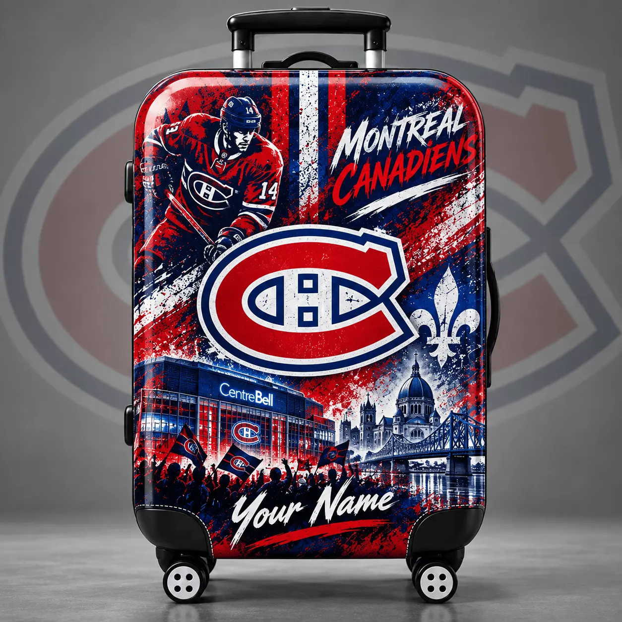 Montreal Canadiens | Premium NHL Personalized Arena Pride Luggage Cover NDN