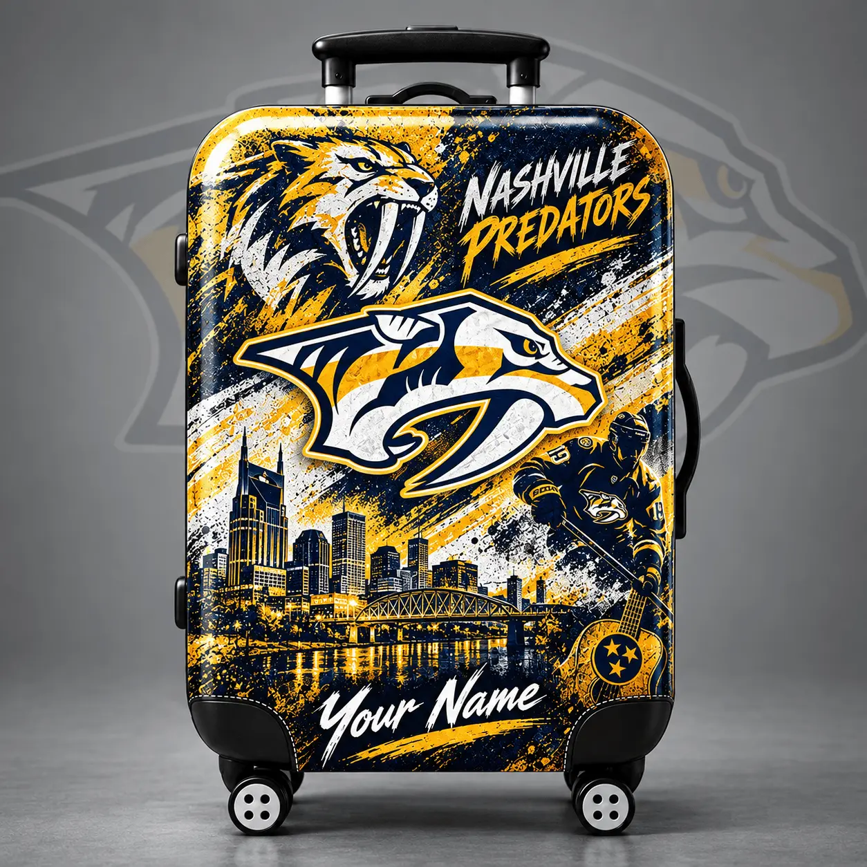 Nashville Predators | Premium NHL Personalized Arena Pride Luggage Cover NDN