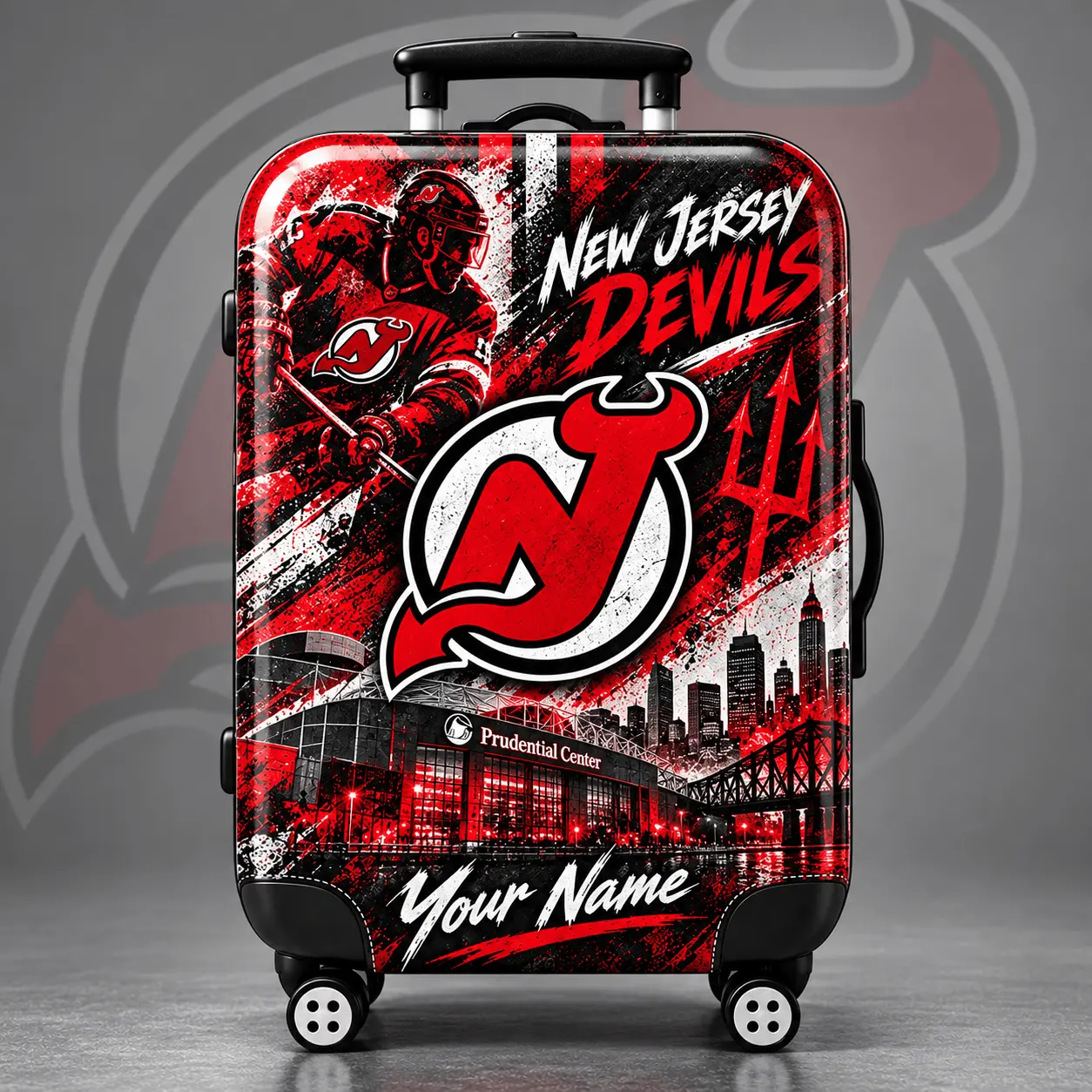 New Jersey Devils | Premium NHL Personalized Arena Pride Luggage Cover NDN