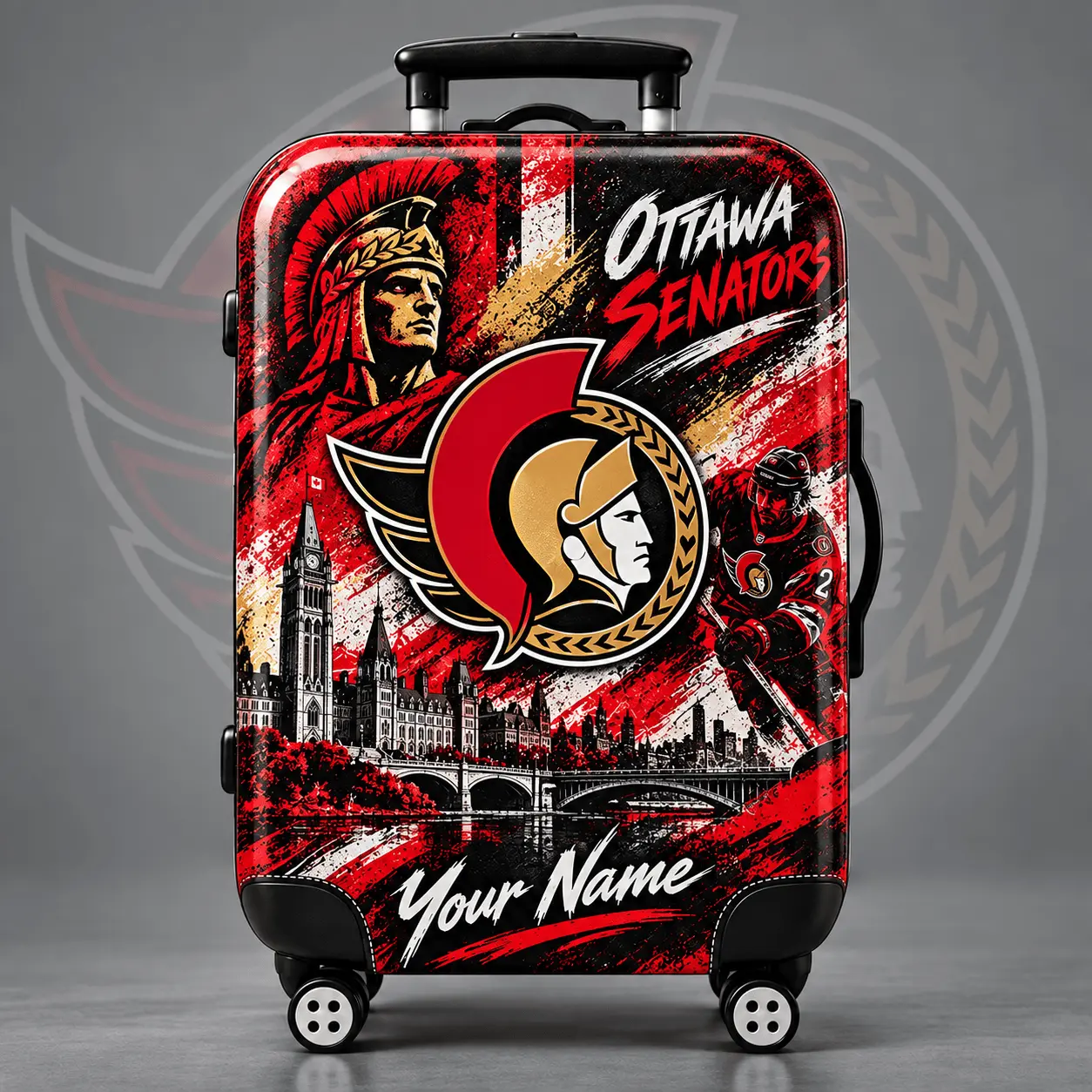Ottawa Senators | Premium NHL Personalized Arena Pride Luggage Cover NDN
