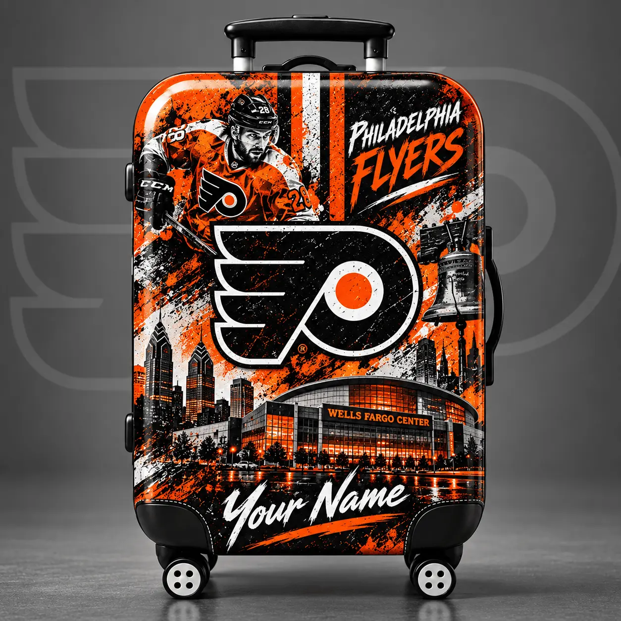 Philadelphia Flyers | Premium NHL Personalized Arena Pride Luggage Cover NDN