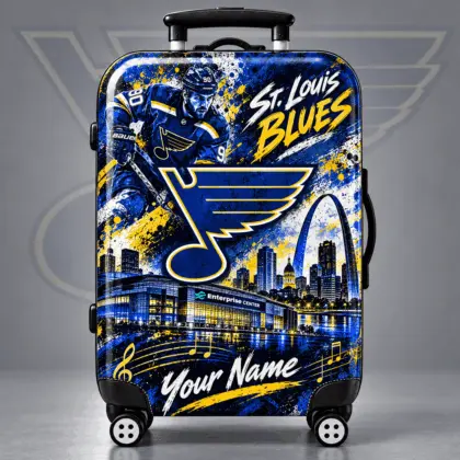 St. Louis Blues | Premium NHL Personalized Arena Pride Luggage Cover NDN