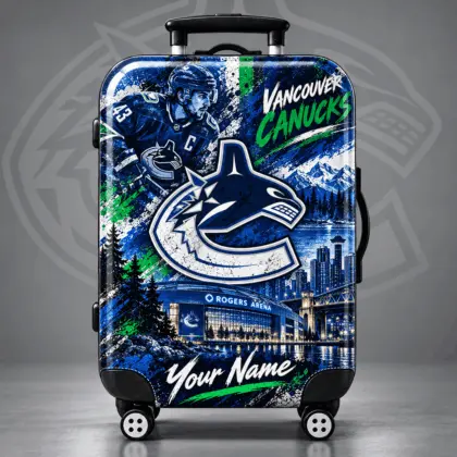 Vancouver Canucks | Premium NHL Personalized Arena Pride Luggage Cover NDN