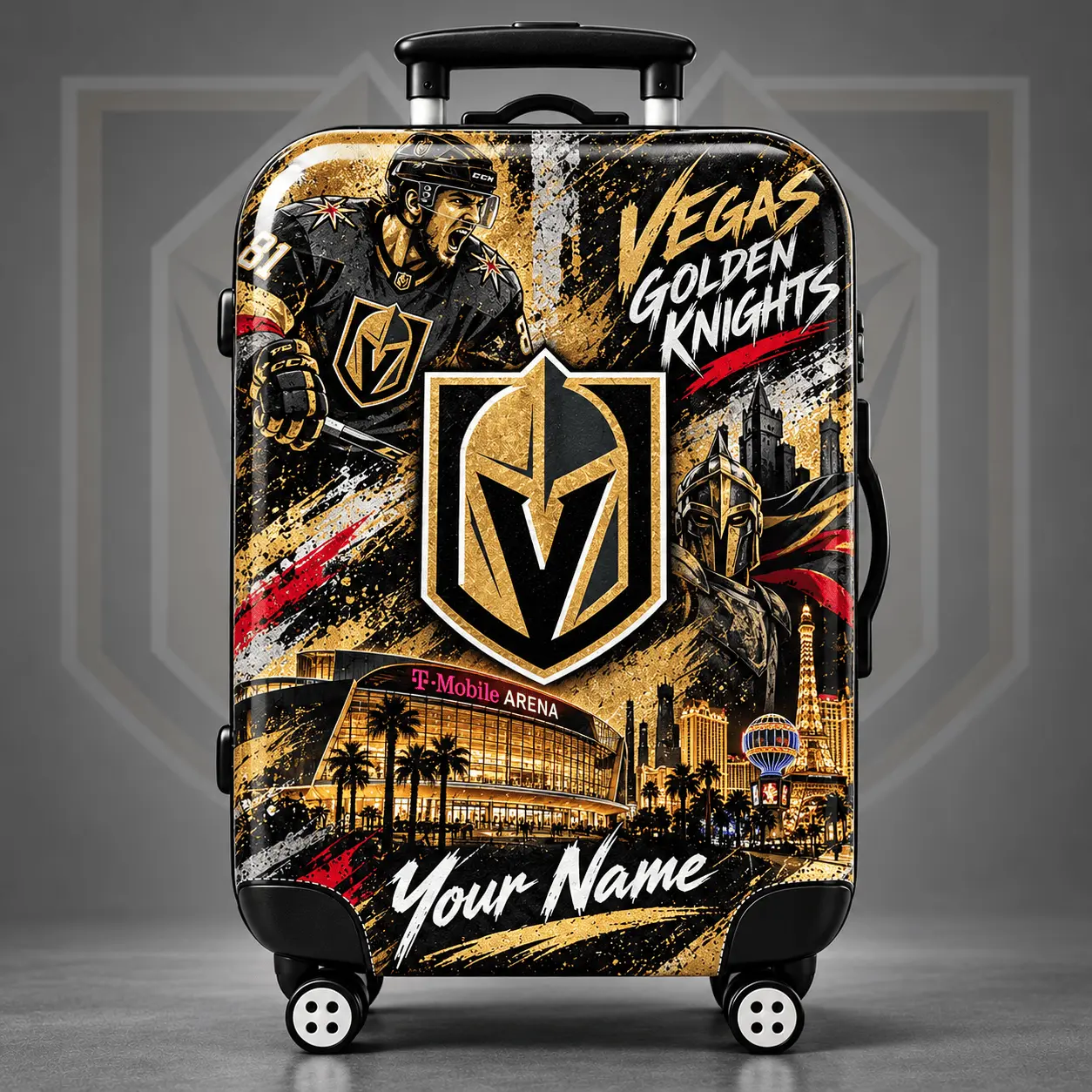 Vegas Golden Knights | Premium NHL Personalized Arena Pride Luggage Cover NDN