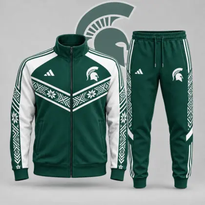 Michigan State Spartans | Premium NCAA Nordic Heritage Full Zip Jacket And Jogger Set NDN