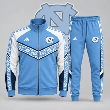 North Carolina Tar Heels | Premium NCAA Nordic Heritage Full Zip Jacket And Jogger Set NDN