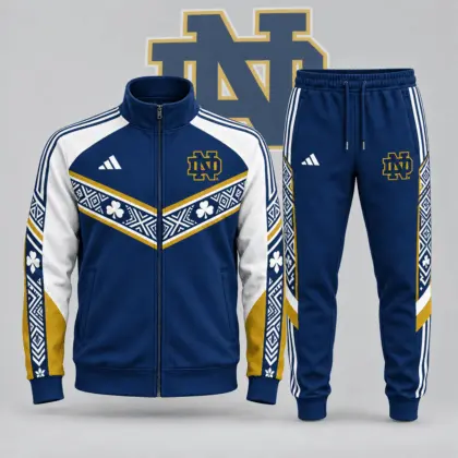 Notre Dame Fighting Irish | Premium NCAA Nordic Heritage Full Zip Jacket And Jogger Set NDN
