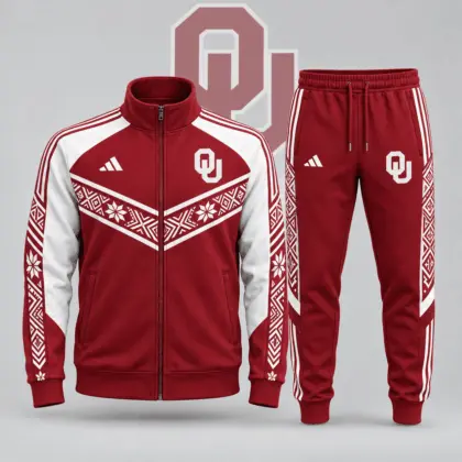 Oklahoma Sooners | Premium NCAA Nordic Heritage Full Zip Jacket And Jogger Set NDN