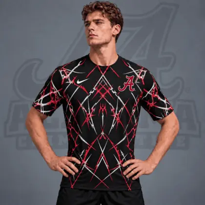 Alabama Crimson Tide | Premium NCAA Razor Web Performance Crewneck T-Shirt NDN